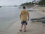 walking along the beach in cozumel